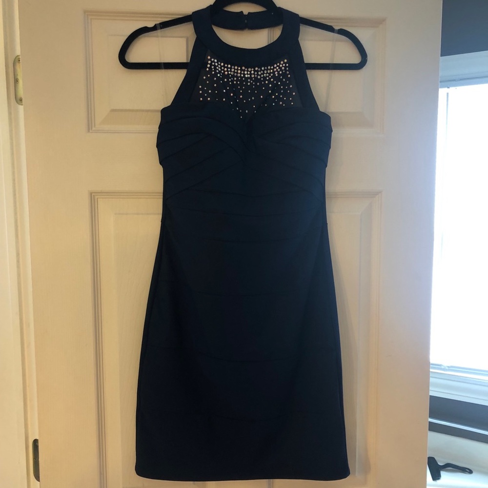 navy homecoming/ formal dress